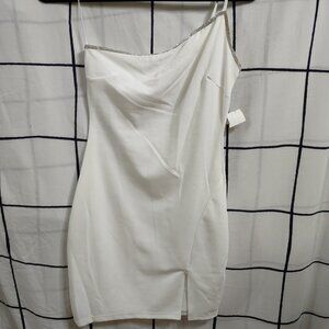 Lovely Day White One Shoulder Mini Dress